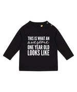 Load image into Gallery viewer, This Is What An Awesome One Year Old Looks Like 1st Birthday LONG SLEEVE Kids T-Shirt