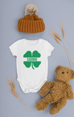 Load image into Gallery viewer, Personalised Kids Baby Toddler Name Shamrock Bodysuit
