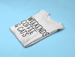 Load image into Gallery viewer, Weekends Coffee & Cats T-Shirt