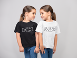 Load image into Gallery viewer, I Get Us Into/ Out Of Trouble Kids T-shirt DES2