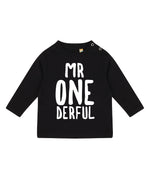 Load image into Gallery viewer, Mr Onederful 1st Birthday LONG SLEEVE Kids T-Shirt