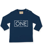 Load image into Gallery viewer, I'm One Today 1st Birthday LONG SLEEVE Kids T-Shirt