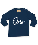 Load image into Gallery viewer, ONE 1st Birthday Kids LONG SLEEVE T-shirt SCR
