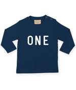 Load image into Gallery viewer, ONE 1st Birthday Kids LONG SLEEVE T-shirt