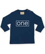 Load image into Gallery viewer, ONE 1st Birthday Kids LONG SLEEVE T-shirt DES2