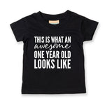 Load image into Gallery viewer, This Is What An Awesome One Year Old Looks Like Kids T-shirt