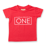 Load image into Gallery viewer, 1st Birthday One Year Old Personalised Kids T-Shirt - Red Leader Clothing