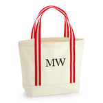 Load image into Gallery viewer, Personalised Initial Monogram Tote Bag Organic