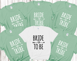Load image into Gallery viewer, Bride Tribe Bride Hen Party T-shirts (Mint)