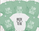 Load image into Gallery viewer, Team Bride Bride Hen Party T-shirts (Mint)