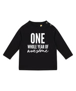 Load image into Gallery viewer, One Whole Year Of Awesome 1st Birthday Kids LONG SLEEVE T-shirt