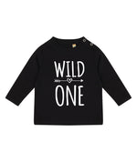 Load image into Gallery viewer, Wild One 1st Birthday Kids LONG SLEEVE T-shirt