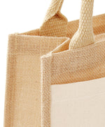Load image into Gallery viewer, Personalised Initial Small Monogram Cotton Pocket Jute Tote Bag