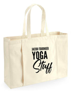 Load image into Gallery viewer, Personalised Name Yoga Stuff Organic Yoga Tote Bag