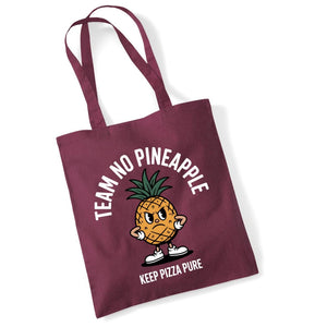 Team No Pineapple Funny Pizza Tote Bag