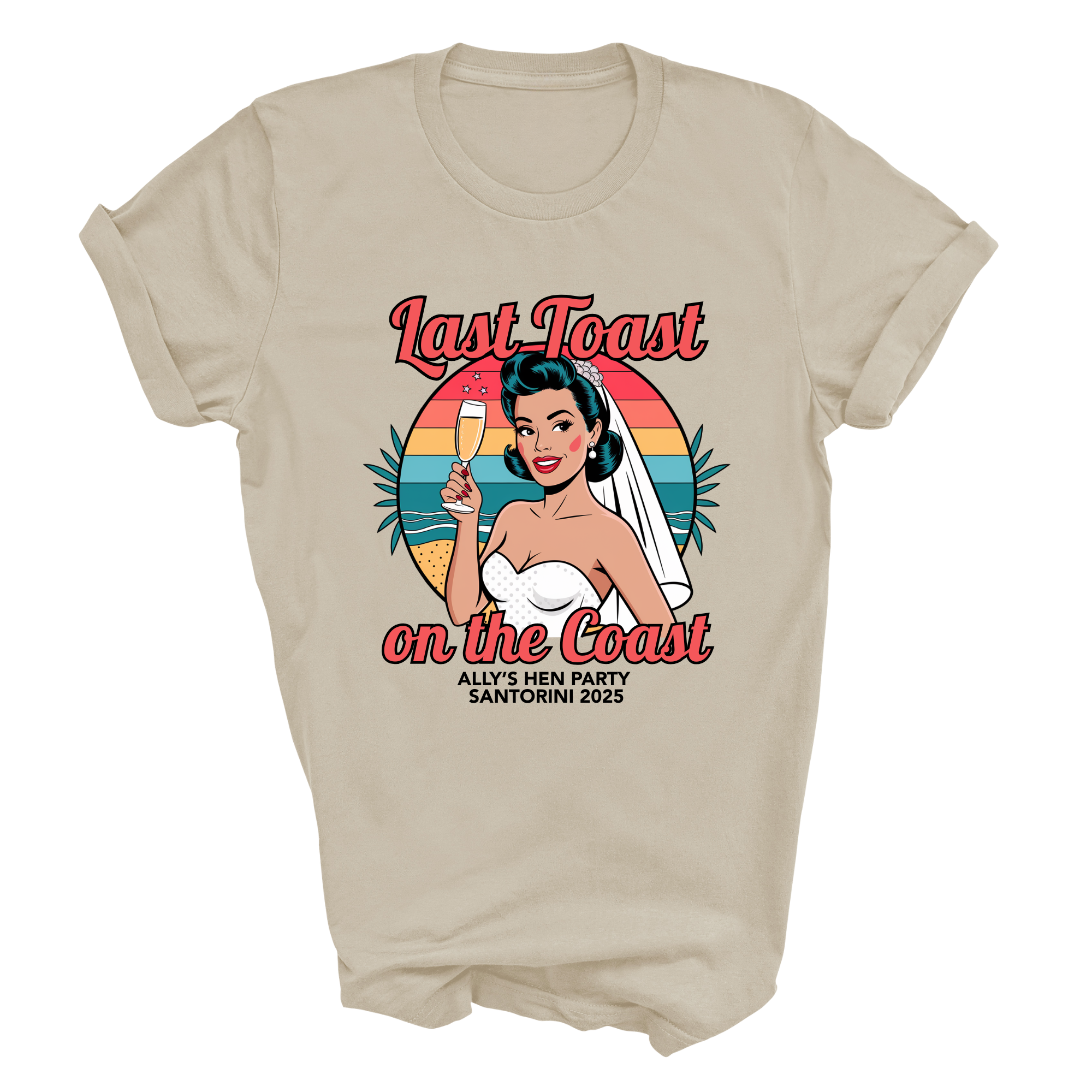 Last Toast On The Coast Hen Party Personalised Tshirts Bachelorette