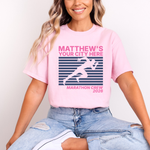 Load image into Gallery viewer, Personalised Running Marathon Support Crew T-Shirt | Custom Team Name and Location Retro Running Tee
