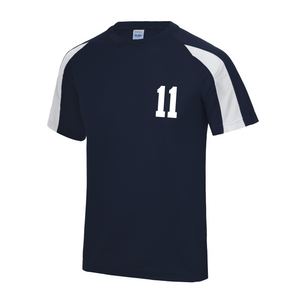 Kids Personalised Contrast Polyester Football Sports T-Shirt