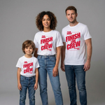 Load image into Gallery viewer, Personalised Marathon Finish Line Crew T-Shirt | Team Name and Location Retro Running Tee Marathon Support Tee
