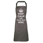 Load image into Gallery viewer, Personalised Keep Calm Bib Apron, Custom Text Apron
