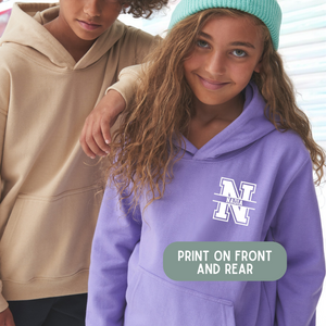 Kids Personalised Sport Hoodie Team Kit NAME & INITIAL Split Initial