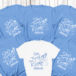 Load image into Gallery viewer, Personalised Tying The Knot Hen Party Shirts (Carolina Blue)
