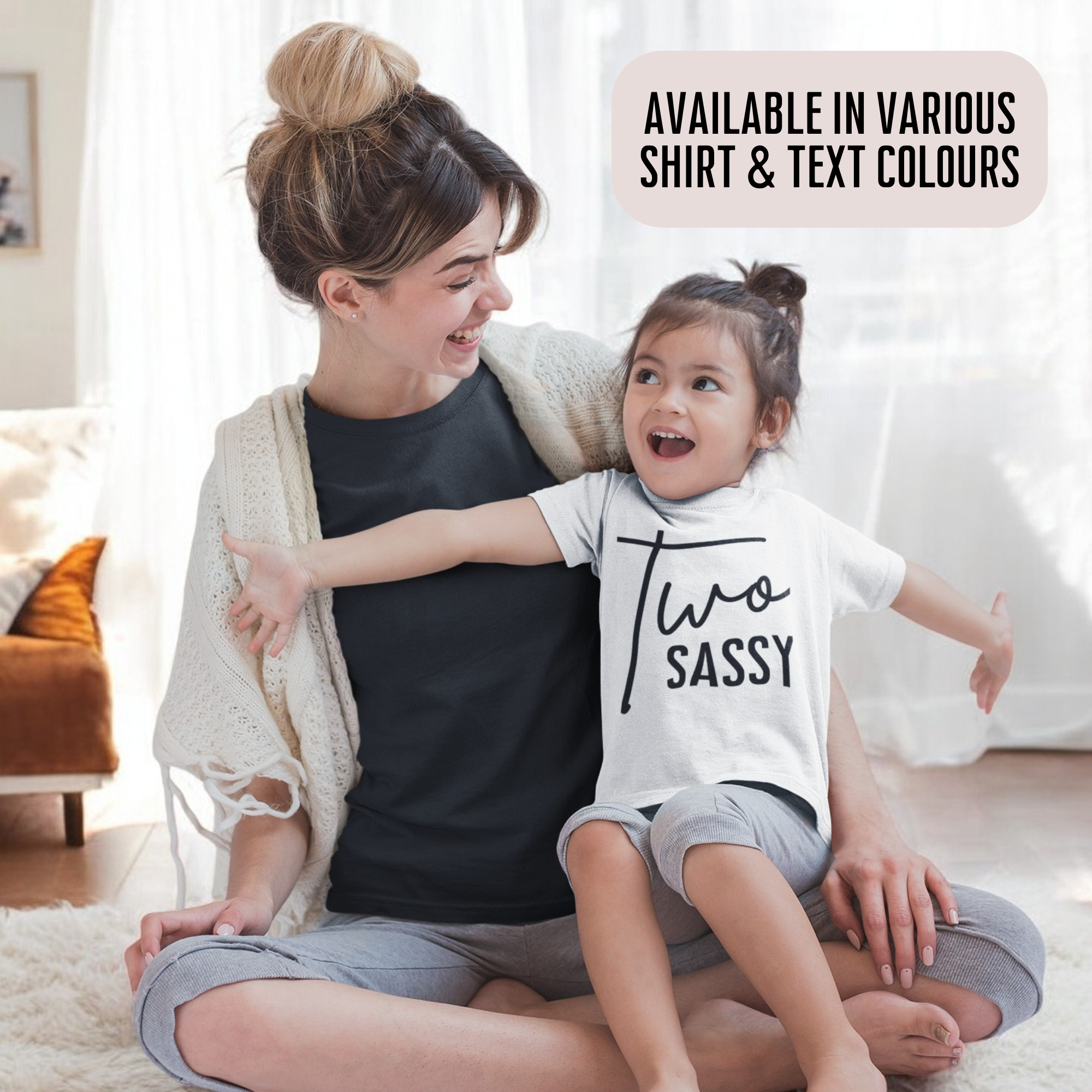 Two Sassy Unisex Kids T-shirt Birthday