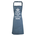 Load image into Gallery viewer, Personalised Keep Calm Bib Apron, Custom Text Apron
