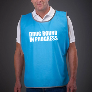 Drug Round In Progress Adult Reflective Border Polyester Tabard