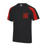 Load image into Gallery viewer, Kids Personalised Contrast Polyester Football Sports T-Shirt
