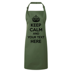 Load image into Gallery viewer, Personalised Keep Calm Bib Apron, Custom Text Apron

