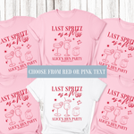 Load image into Gallery viewer, Last Spritz As A Miss Personalised Hen Party T-Shirts Light Pink
