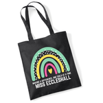 Load image into Gallery viewer, Personalised Teacher Tote – Rainbow Custom Name Appreciation Gift – End of Term or Back to School
