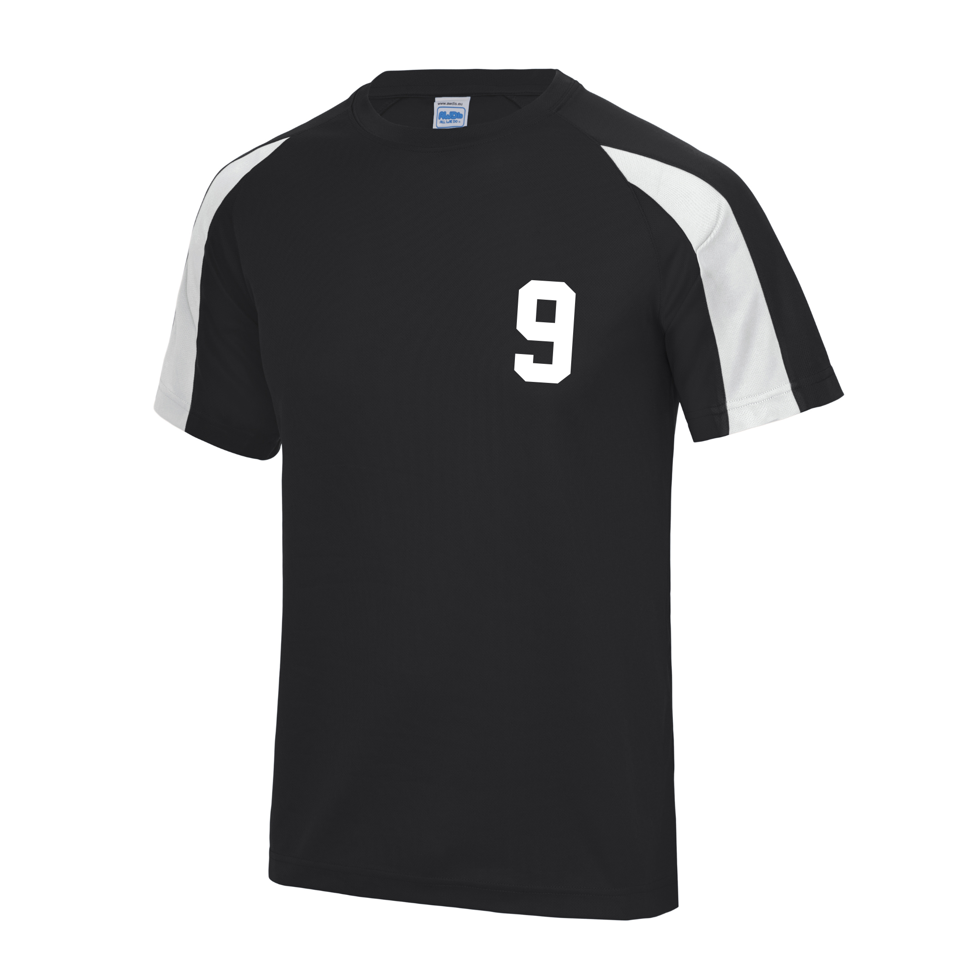 Kids Personalised Contrast Polyester Football Sports T-Shirt