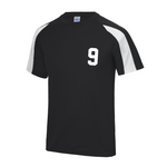 Load image into Gallery viewer, Kids Personalised Contrast Polyester Football Sports T-Shirt
