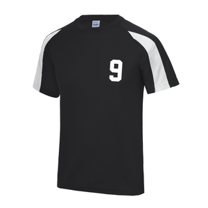 Kids Personalised Contrast Polyester Football Sports T-Shirt