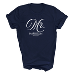 Load image into Gallery viewer, Mr and Mrs Personalised T-Shirts, Matching Newlywed Honeymoon Couple Shirts
