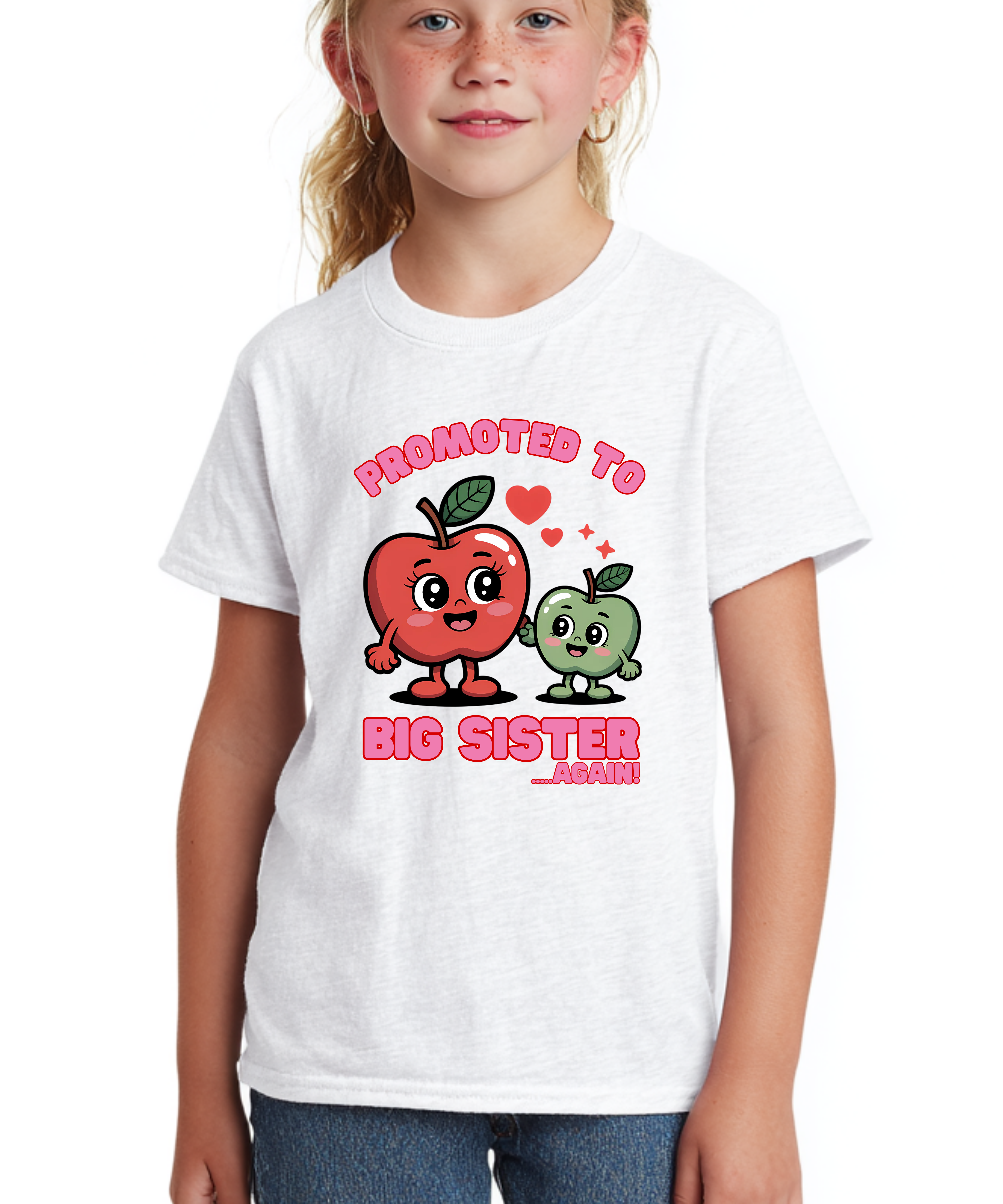 Promoted To Big Sister or Big Sister Again White Kids T-Shirt