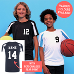 Load image into Gallery viewer, Kids Personalised Contrast Polyester Football Sports T-Shirt
