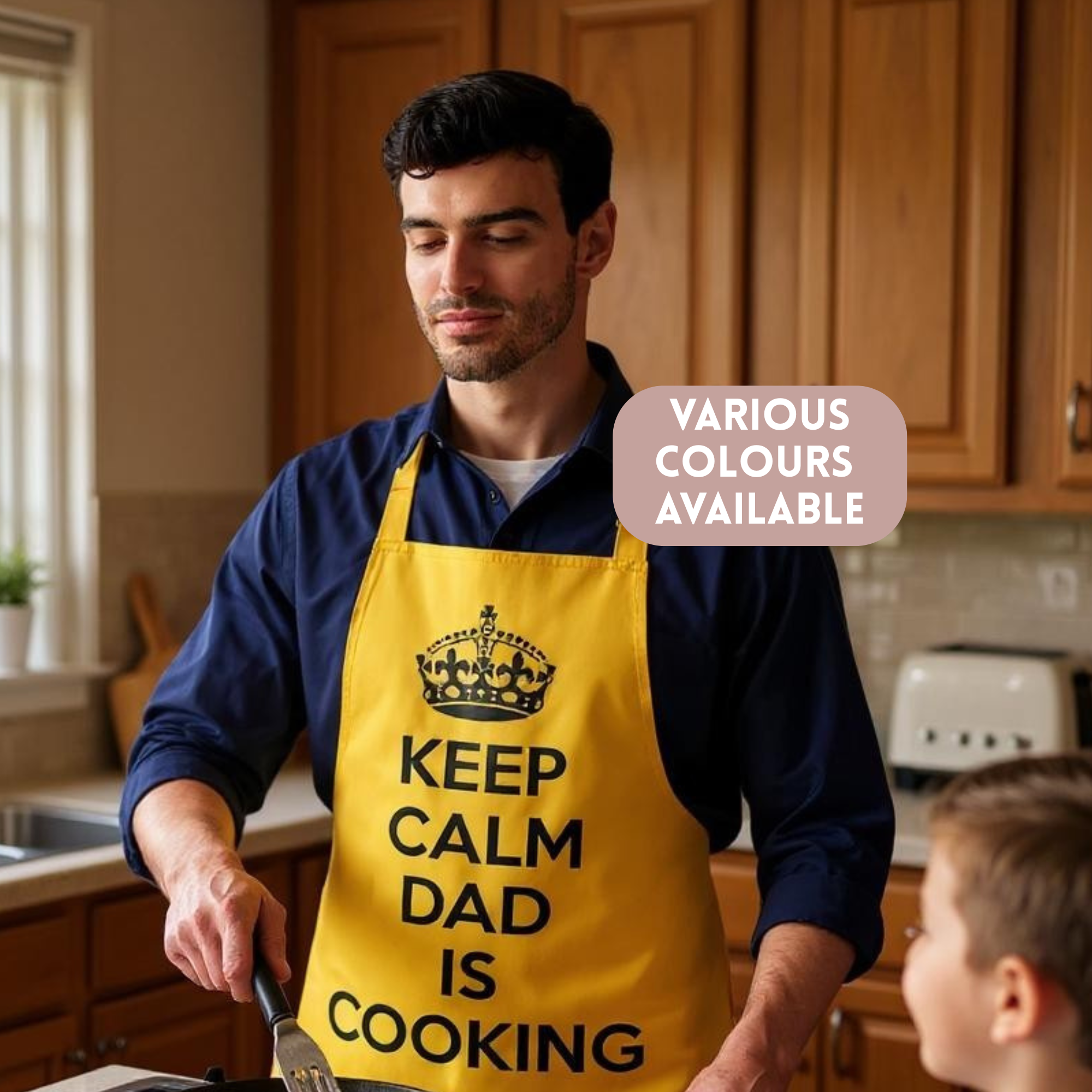 Keep Calm Dad Is Cooking Bib Apron
