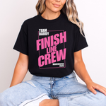 Load image into Gallery viewer, Personalised Marathon Finish Line Crew T-Shirt | Team Name and Location Retro Running Tee Marathon Support Tee
