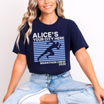 Load image into Gallery viewer, Personalised Running Marathon Support Crew T-Shirt | Custom Team Name and Location Retro Running Tee
