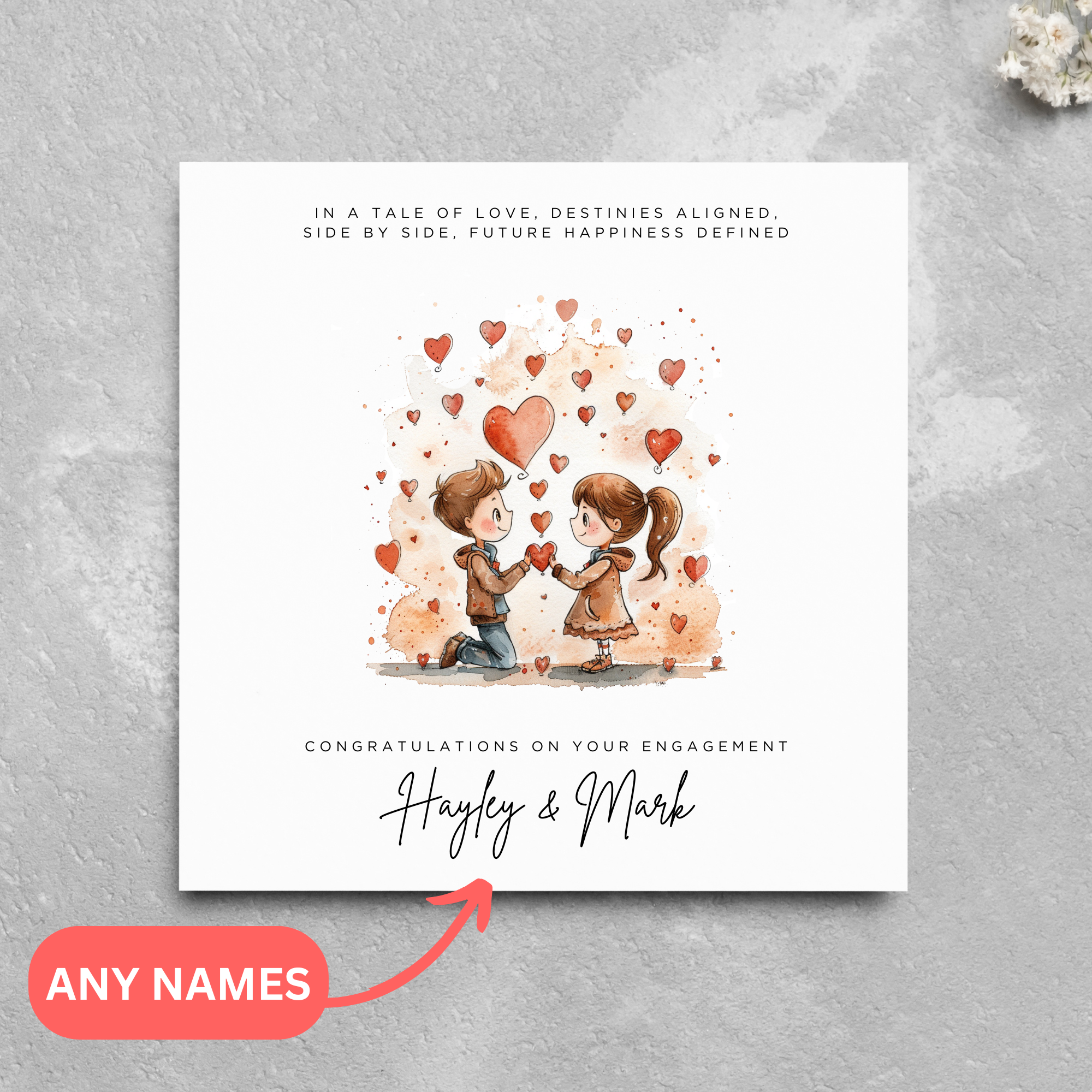 Personalised Engagement Card Congratulations On Your Engagement