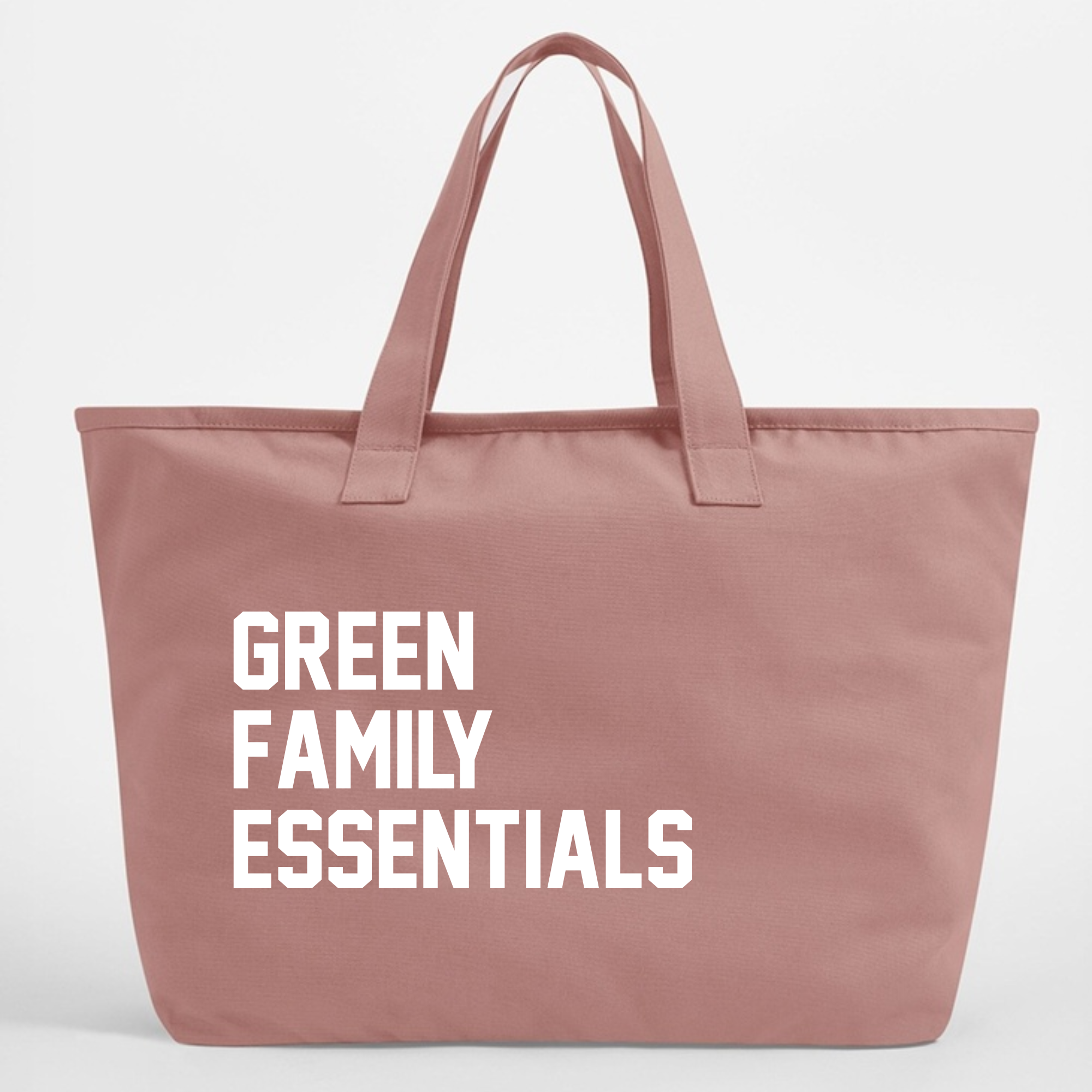 Custom Text Oversized Canvas Tote Bag Family Essentials