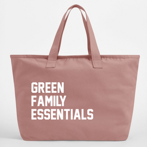 Custom Text Oversized Canvas Tote Bag Family Essentials