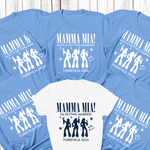 Load image into Gallery viewer, Personalised Hen Party Tshirts Mamma Mia Bridal Party Shirts (Blue)
