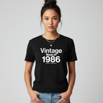 Load image into Gallery viewer, Custom Personalised Vintage Made In Your Year Unisex T-Shirt - Birthday Milestone Gift
