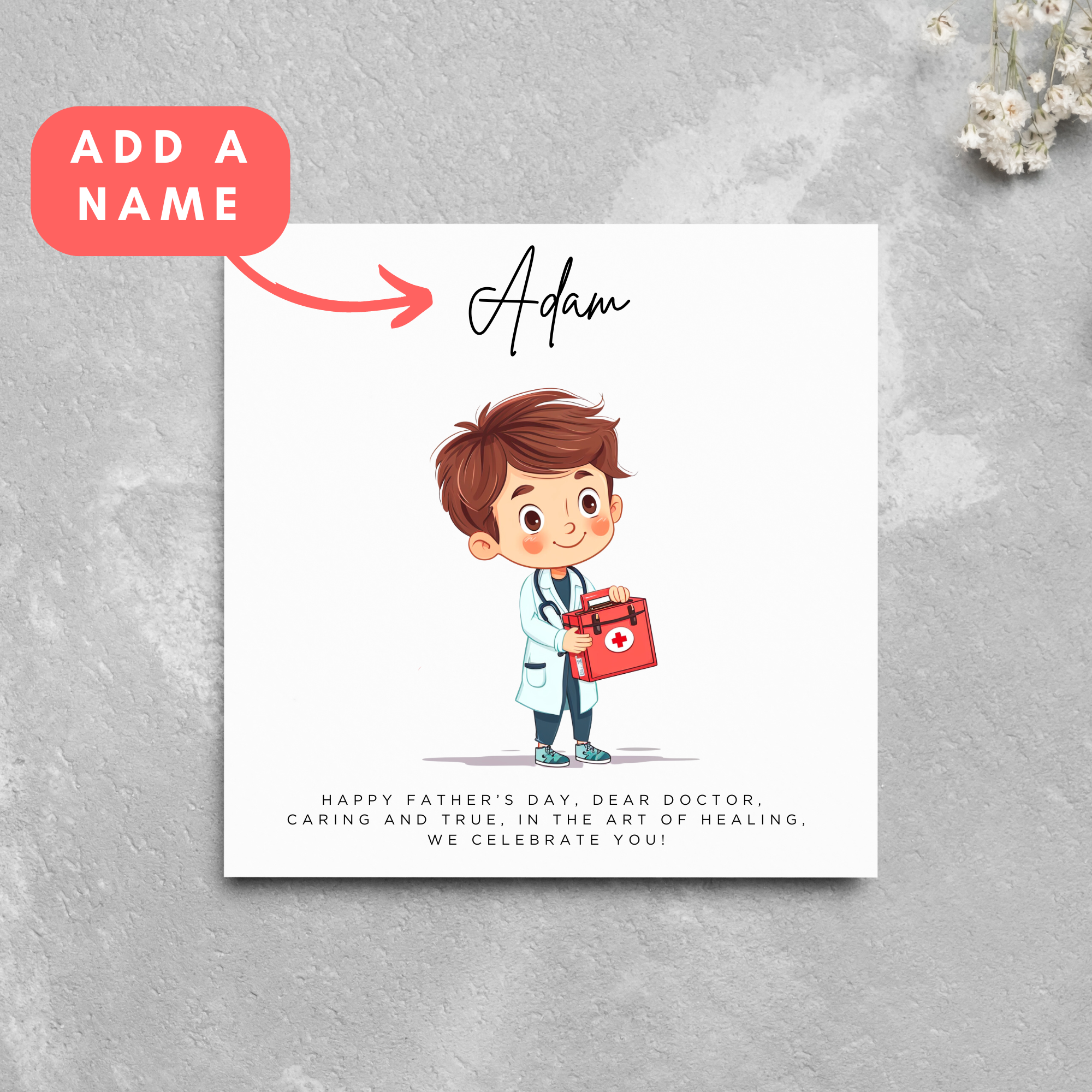 Personalised Doctor Name Father's Day Card