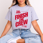 Load image into Gallery viewer, Personalised Marathon Finish Line Crew T-Shirt | Team Name and Location Retro Running Tee Marathon Support Tee
