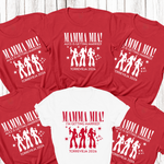 Load image into Gallery viewer, Personalised Hen Party Tshirts Mamma Mia Bridal Party Shirts (Red)
